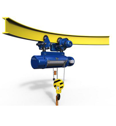 Arc track electric hoist