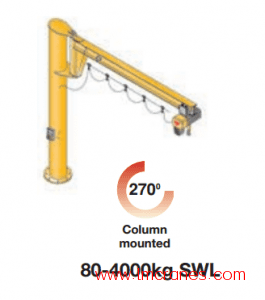 低凈空旋臂起重機(jī) - 柱式安裝